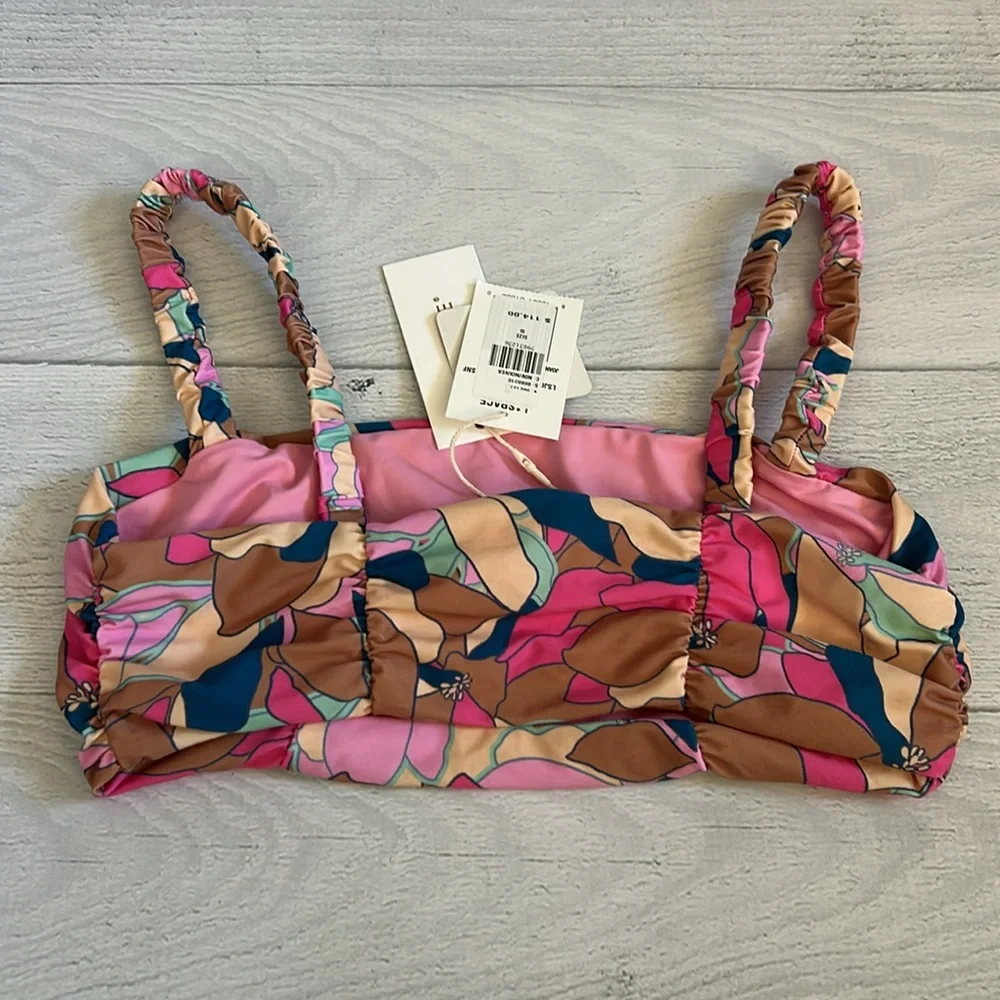 L*Space Bikini Set Joanna Bikini Top Arlo Bottom‎ Size Small Retro Pink Tan